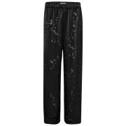 Zwarte Fold Pant met Bloemendetail Henrik Vibskov , Black , Dames