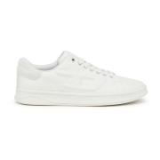 S-Athene Low W - Sneakers with embossed D logo Diesel , White , Dames