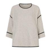 Gestreepte Sweater Zwart 100% Katoen Masai , Beige , Dames