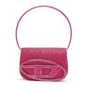 1DR Shoulder Bag - Iconic shoulder bag in glitter fabric Diesel , Pink...