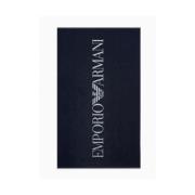 Luxe Strandhanddoek Emporio Armani , Blue , Unisex