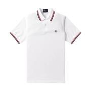 Slim Fit Twin Tipped Polo Fred Perry , White , Heren