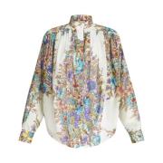 Witte Ruches Blouse Etro , Multicolor , Dames