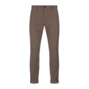 Bruine Slim Fit Twill Broek Incotex , Brown , Heren