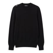 Zwart Crew Neck Gebreid Ma.strum , Black , Heren