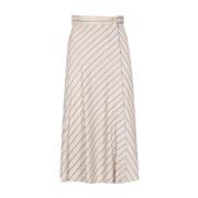 Gestreepte hoge taille rok Kaos , Beige , Dames