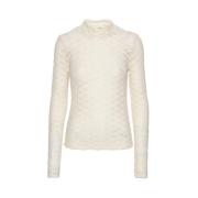 Parel Bubble Wrap Turtleneck Blouse Henrik Vibskov , White , Dames