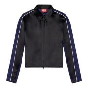 Shirt-jacket in satin and double knit Diesel , Black , Dames