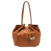 Pre-owned Leather handbags Michael Kors Pre-owned , Beige , Dames