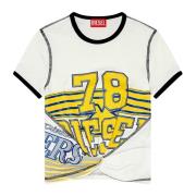 College T-shirt with twisted front Diesel , Multicolor , Dames
