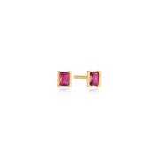 Goud Vergulde Oorbellen met Roze Zirkonia Sif Jakobs Jewellery , Yello...