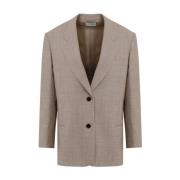 Taupe Ivory Melange Marina Jacket The Row , Beige , Dames