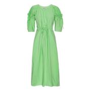 Zomer Groene Midi Jurk met Lint Details Henrik Vibskov , Green , Dames