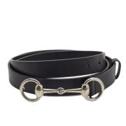 Pre-owned Leather belts Gucci Vintage , Black , Dames