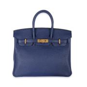 Pre-owned Leather handbags Hermès Vintage , Blue , Dames