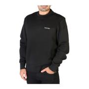 Heren Effen Kleur Sweatshirt Calvin Klein , Black , Heren