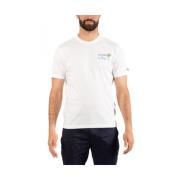 Heren Casual T-shirt Saint Barth , White , Heren