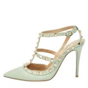 Pre-owned Leather heels Valentino Vintage , Green , Dames
