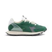 Groene Suède Sneakers RUN OF , Green , Heren