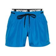 Stijlvolle Heren Zwemkleding Strand Statement Moschino , Blue , Heren