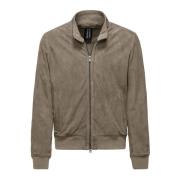 Suède Leren Bomberjack BomBoogie , Beige , Heren