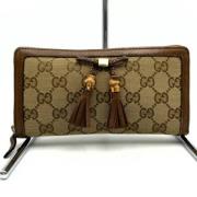 Pre-owned Canvas wallets Gucci Vintage , Brown , Dames