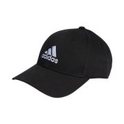 Zwarte Katoenen Twill Baseballpet Adidas , Black , Unisex