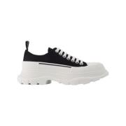 Leather sneakers Alexander McQueen , Black , Dames