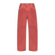 Jeans met logopatch Carhartt Wip , Red , Heren