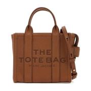 Grained Leather Mini Tote Bag Marc Jacobs , Brown , Dames