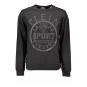 Zwarte Logo Print Sweater Heren Plein Sport , Black , Heren