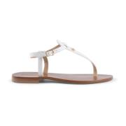 Tropische Print Lage Hak Sandalen Dee Ocleppo , White , Dames