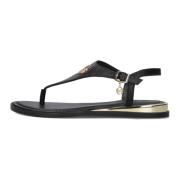 Zwarte Leren Sandalen Nyobi Stijl Mexx , Black , Dames