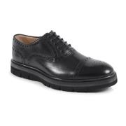 Zwarte Leren Brogue Schoenen Dee Ocleppo , Black , Heren