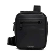 Zwarte Crossbody Tas Reporter Stijl Calvin Klein , Black , Heren