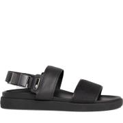 Zwarte platte sandaal voor mannen Calvin Klein , Black , Heren