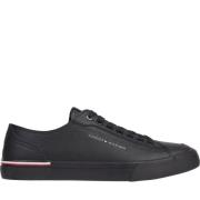 Zwarte Vulc Sneakers voor Mannen Tommy Hilfiger , Black , Heren