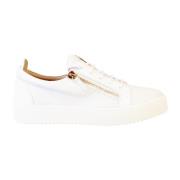 Witte Leren Veterschoenen Giuseppe Zanotti , White , Heren