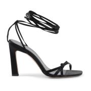 Enkel Lace-Up High Heel Sandal Dee Ocleppo , Black , Dames