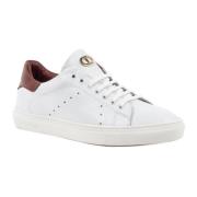 Zachte Leren Logo Sneaker Dee Ocleppo , White , Heren