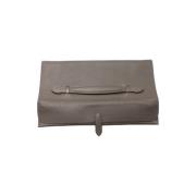 Pre-owned Leather clutches Hermès Vintage , Gray , Dames