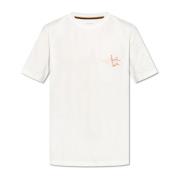 T-shirt met logo Paul Smith , White , Heren