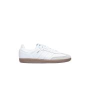 Leren Sneakers met Suède Neuspaneel Adidas , White , Heren