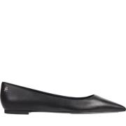 Zwarte puntige ballerinas Tommy Hilfiger , Black , Dames