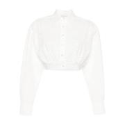 Geborduurd motief klassieke kraag overhemd Ermanno Scervino , White , ...