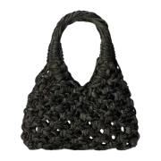 Rafia Zomer Tas Zwart Hibourama , Black , Dames