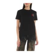 Gedrukt T-shirt Just Cavalli , Black , Dames