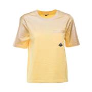 Gradient Crew-neck Jersey T-shirt Roy Roger's , Yellow , Dames