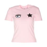 Eye Star Crop T-shirt Grafische Print Chiara Ferragni Collection , Pin...