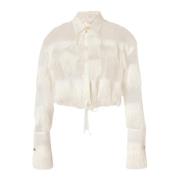 Elegante Fringed Lavallière Blouse Genny , White , Dames